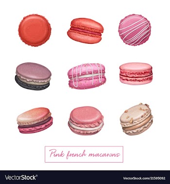  					Sweet delicious french macarons vector image														