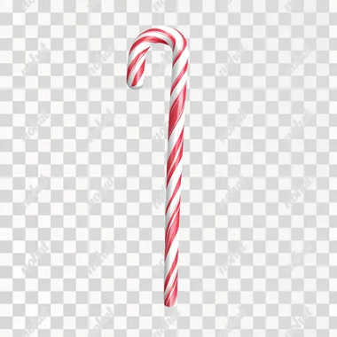 Sweet Delight: A Realistic Candy Cane