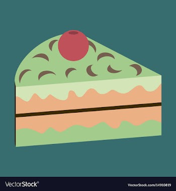 Sweet dessert in flat design berry cake vector image