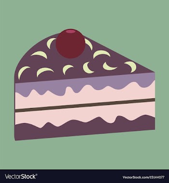 Sweet dessert in flat design berry cake vector image