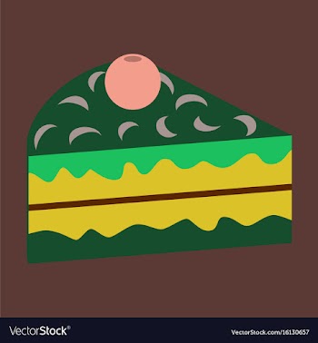 Sweet dessert in flat design berry cake vector image