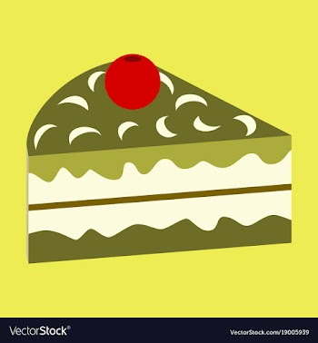 Sweet dessert in flat design berry cake vector image