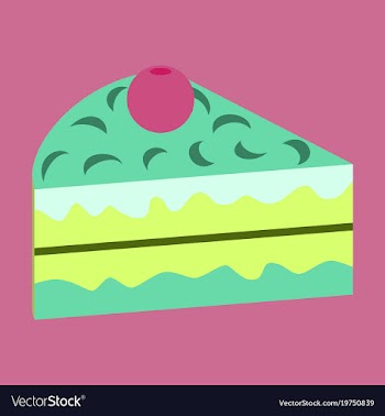 Sweet dessert in flat design berry cake vector image