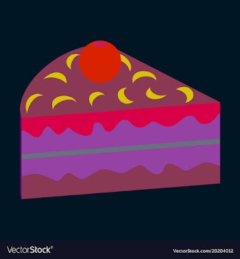 Sweet dessert in flat design berry cake vector image