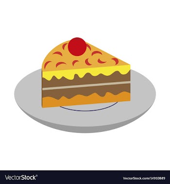 Sweet dessert in flat design berry pie on a plate vector image