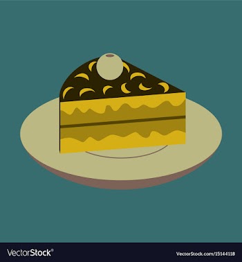Sweet dessert in flat design berry pie on a plate vector image