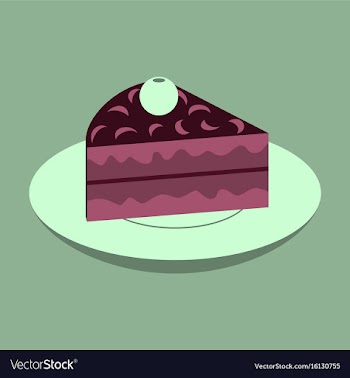 Sweet dessert in flat design berry pie on a plate vector image