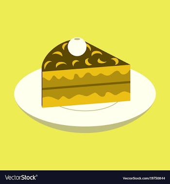 Sweet dessert in flat design berry pie on a plate vector image