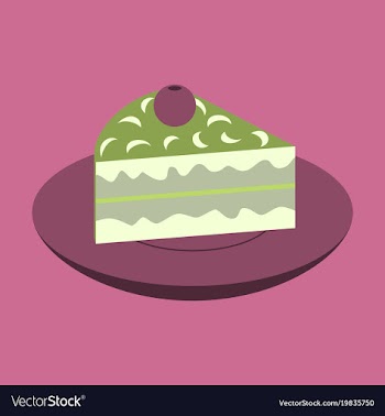 Sweet dessert in flat design berry pie on a plate vector image