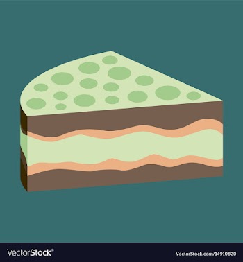 Sweet dessert in flat design cake vector image