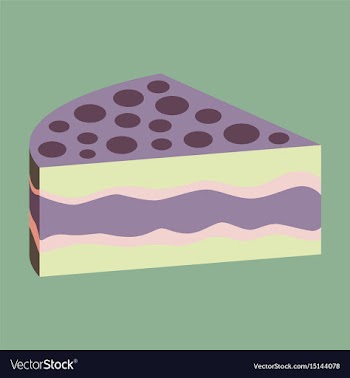 Sweet dessert in flat design cake vector image