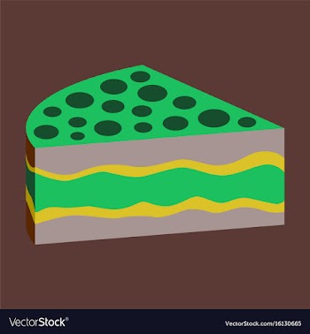 Sweet dessert in flat design cake vector image
