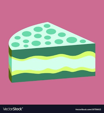 Sweet dessert in flat design cake vector image