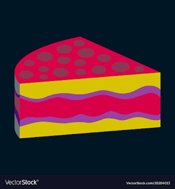 Sweet dessert in flat design cake vector image