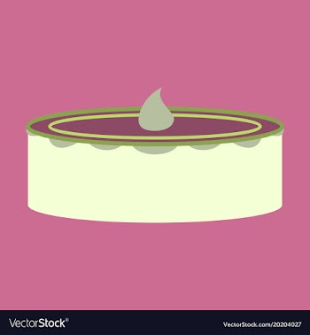 Sweet dessert in flat design cheesecake vector image