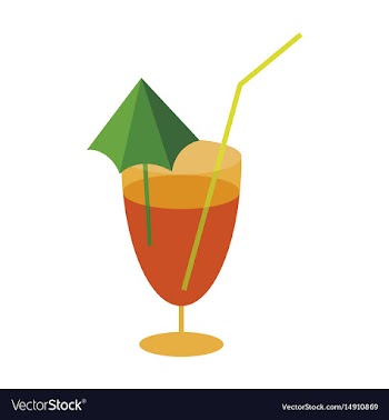 Sweet dessert in flat design cocktail vector image