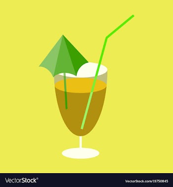 Sweet dessert in flat design cocktail vector image