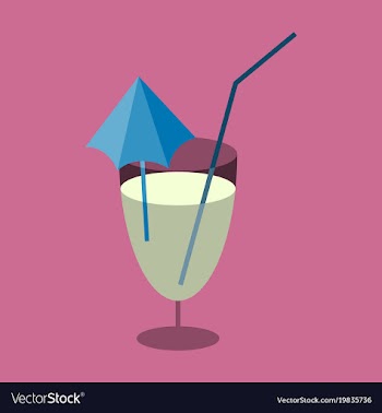 Sweet dessert in flat design cocktail vector image