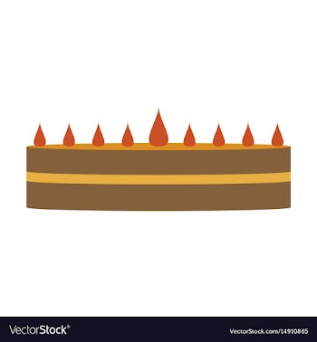 Sweet dessert in flat design cream cake vector image