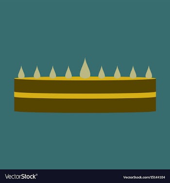 Sweet dessert in flat design cream cake vector image