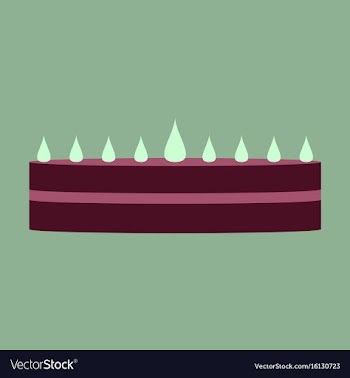 Sweet dessert in flat design cream cake vector image