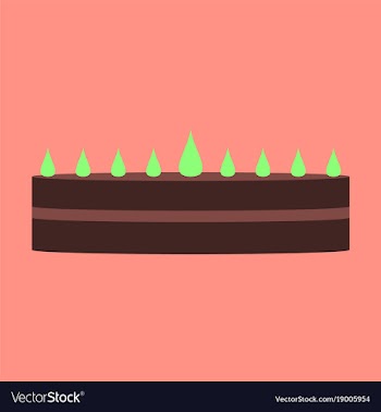 Sweet dessert in flat design cream cake vector image