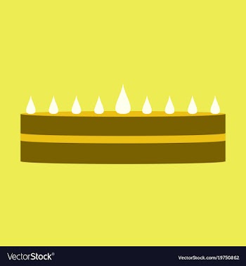 Sweet dessert in flat design cream cake vector image