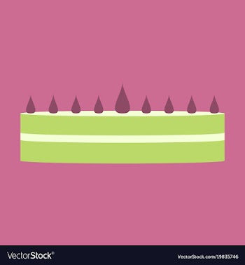 Sweet dessert in flat design cream cake vector image