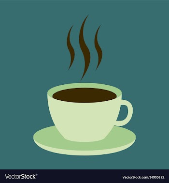 Sweet dessert in flat design cup of coffee vector image