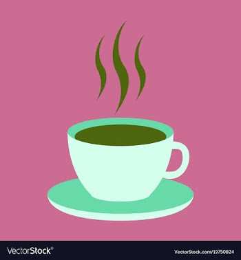 Sweet dessert in flat design cup of coffee vector image