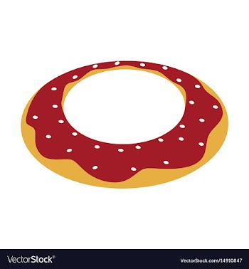 Sweet dessert in flat design donut vector image