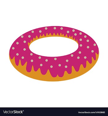 Sweet dessert in flat design donut vector image