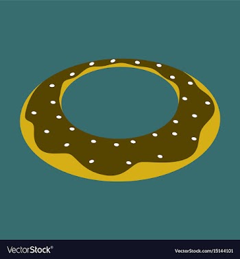 Sweet dessert in flat design donut vector image