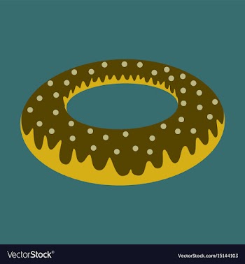 Sweet dessert in flat design donut vector image