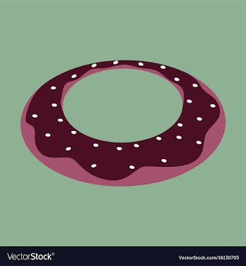 Sweet dessert in flat design donut vector image