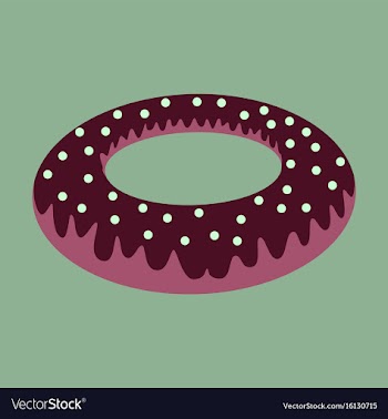 Sweet dessert in flat design donut vector image