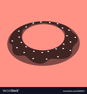 Sweet dessert in flat design donut vector image