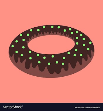 Sweet dessert in flat design donut vector image