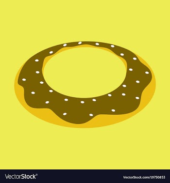Sweet dessert in flat design donut vector image