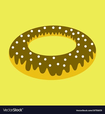 Sweet dessert in flat design donut vector image