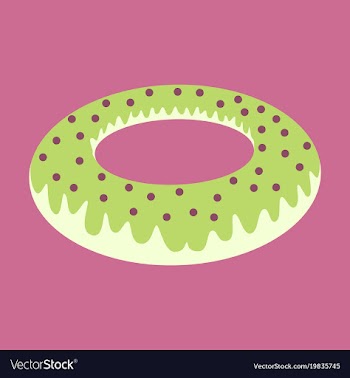 Sweet dessert in flat design donut vector image