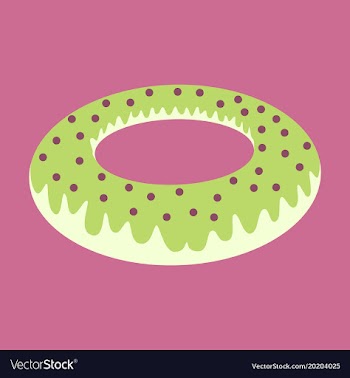 Sweet dessert in flat design donut vector image