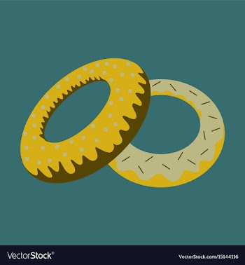 Sweet dessert in flat design donuts vector image