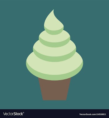 Sweet dessert in flat design ice cream cone vector image