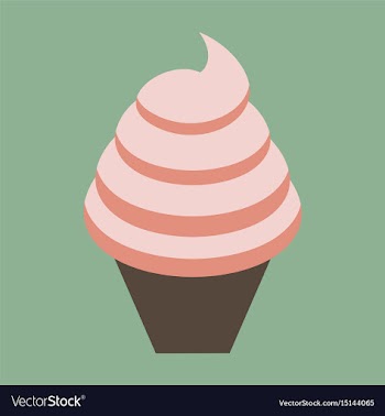 Sweet dessert in flat design ice cream cone vector image