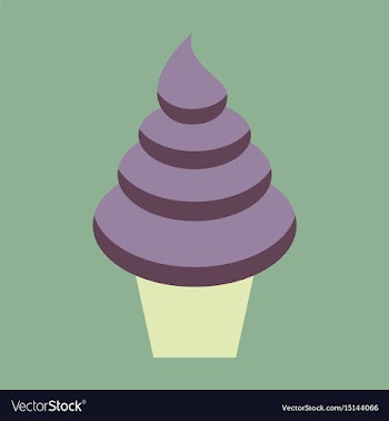 Sweet dessert in flat design ice cream cone vector image