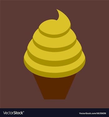 Sweet dessert in flat design ice cream cone vector image