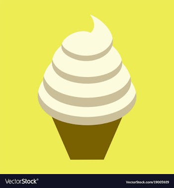 Sweet dessert in flat design ice cream cone vector image