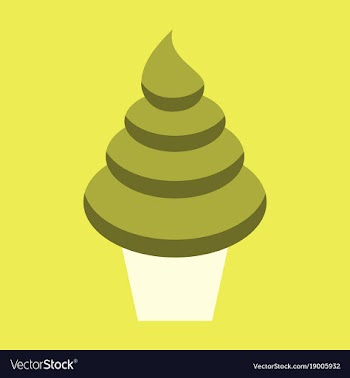 Sweet dessert in flat design ice cream cone vector image