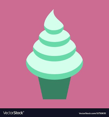 Sweet dessert in flat design ice cream cone vector image